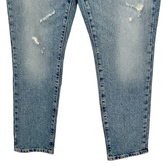 Good American Womens Good Classic Distressed Straight Leg Jeans Size 4 / 27 - Picture 7 of 13